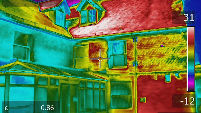 Thermal imaging of a house
